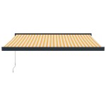 vidaXL Copertină retractabilă, galben/alb, 3x2,5 m, textil/aluminiu