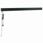 vidaXL Copertină retractabilă, galben/alb, 3,5x2,5 m, textil/aluminiu