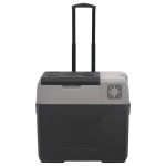 vidaXL Ladă frigorifică cu roată&adaptor 40 L negru&gri polipropilenă vidaXL Ladă frigorifică cu roată&adaptor 40 L negru&gri polipropilenă