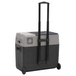 vidaXL Ladă frigorifică cu roată&adaptor 50 L negru/gri polipropilenă vidaXL Ladă frigorifică cu roată&adaptor 50 L negru/gri polipropilenă
