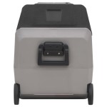 vidaXL Ladă frigorifică cu roată și adaptor, negru&gri, 60 L, PP & PE vidaXL Ladă frigorifică cu roată și adaptor, negru&gri, 60 L, PP & PE