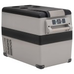 vidaXL Cutie frigorifică cu mâner și adaptor negru&gri 55 L PP și PE vidaXL Cutie frigorifică cu mâner și adaptor negru&gri 55 L PP și PE