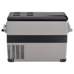 vidaXL Cutie frigorifică cu mâner și adaptor negru&gri 55 L PP și PE vidaXL Cutie frigorifică cu mâner și adaptor negru&gri 55 L PP și PE