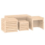 vidaXL Set cutii de grădină, 4 piese, lemn masiv de pin vidaXL Set cutii de grădină, 4 piese, lemn masiv de pin