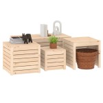 vidaXL Set cutii de grădină, 4 piese, lemn masiv de pin vidaXL Set cutii de grădină, 4 piese, lemn masiv de pin