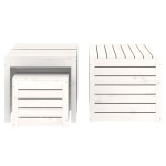 vidaXL Set cutii de grădină, 4 piese, alb, lemn masiv de pin vidaXL Set cutii de grădină, 4 piese, alb, lemn masiv de pin