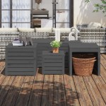 vidaXL Set cutii de grădină, 4 piese, gri, lemn masiv de pin vidaXL Set cutii de grădină, 4 piese, gri, lemn masiv de pin