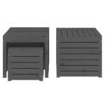 vidaXL Set cutii de grădină, 4 piese, gri, lemn masiv de pin vidaXL Set cutii de grădină, 4 piese, gri, lemn masiv de pin