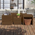 vidaXL Set cutii de grădină, 4 piese, maro miere, lemn masiv de pin vidaXL Set cutii de grădină, 4 piese, maro miere, lemn masiv de pin