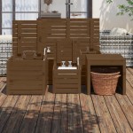 vidaXL Set cutii de grădină, 4 piese, maro miere, lemn masiv de pin vidaXL Set cutii de grădină, 4 piese, maro miere, lemn masiv de pin