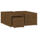 vidaXL Set cutii de grădină, 4 piese, maro miere, lemn masiv de pin vidaXL Set cutii de grădină, 4 piese, maro miere, lemn masiv de pin