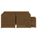 vidaXL Set cutii de grădină, 4 piese, maro miere, lemn masiv de pin vidaXL Set cutii de grădină, 4 piese, maro miere, lemn masiv de pin