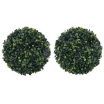 vidaXL Bile de arbuști cimișir artificiali, 2 buc., 45 cm vidaXL Bile de arbuști cimișir artificiali, 2 buc., 45 cm