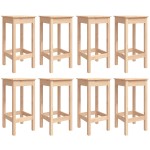 vidaXL Set bar de grădină, 9 piese, lemn masiv de pin