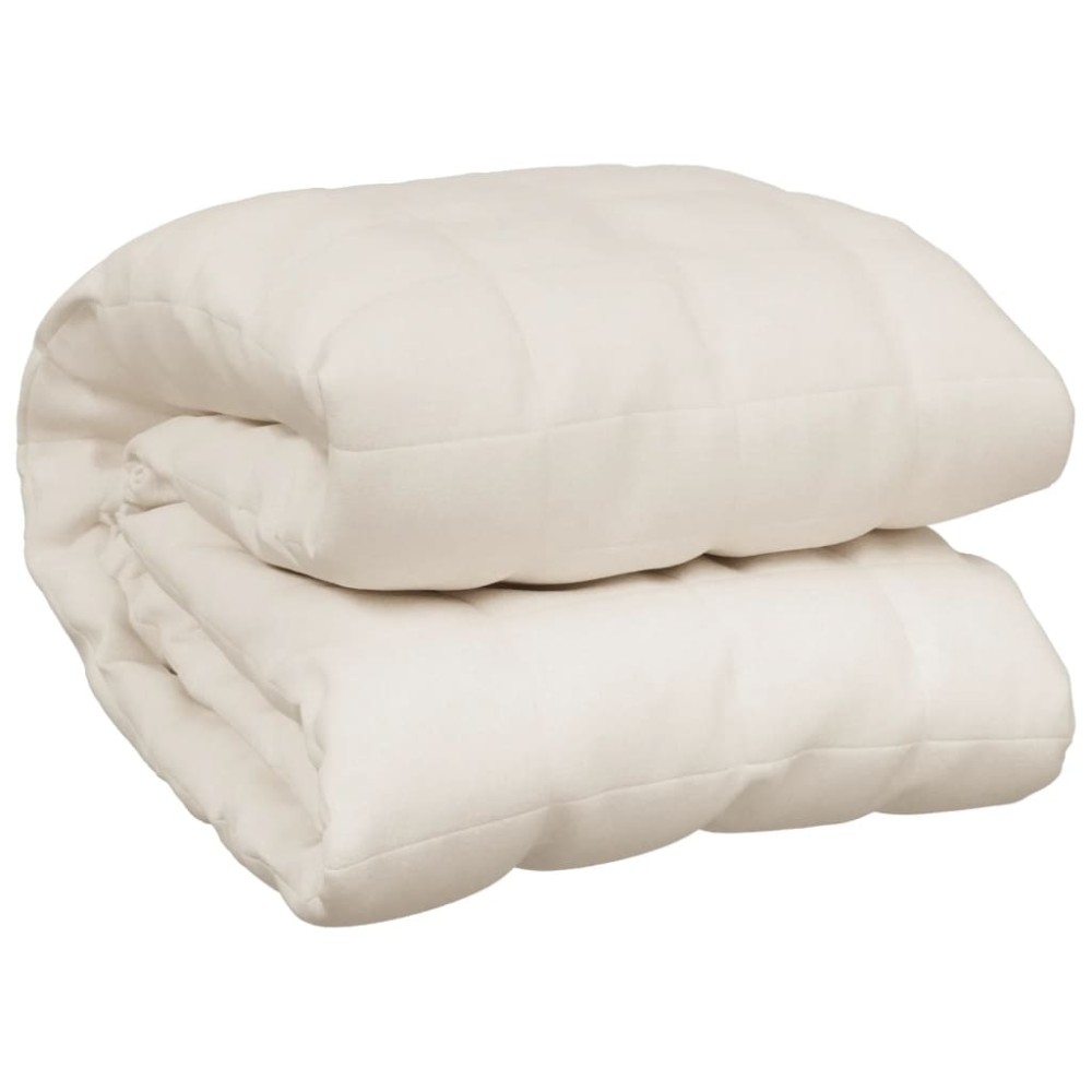 vidaXL Pătură grea, crem deschis, 137x200 cm, 6 kg, material textil