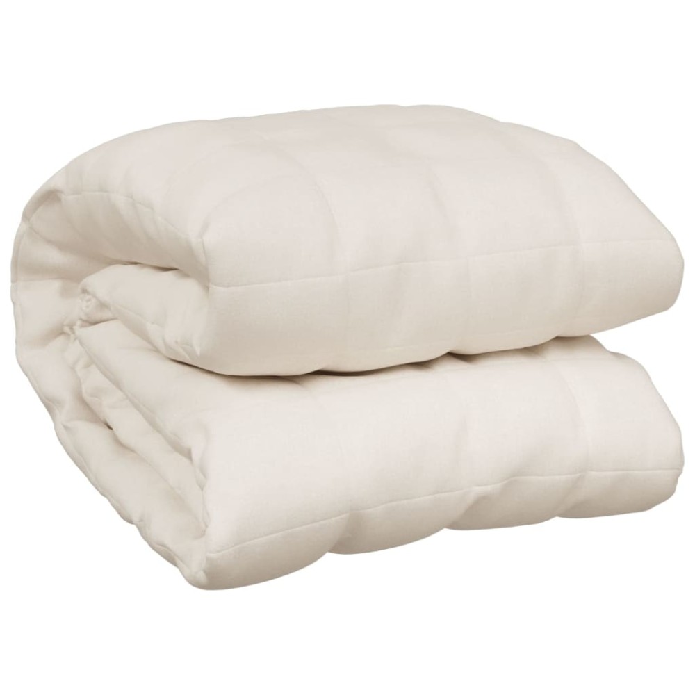 vidaXL Pătură grea, crem deschis, 140x200 cm, 6 kg, material textil