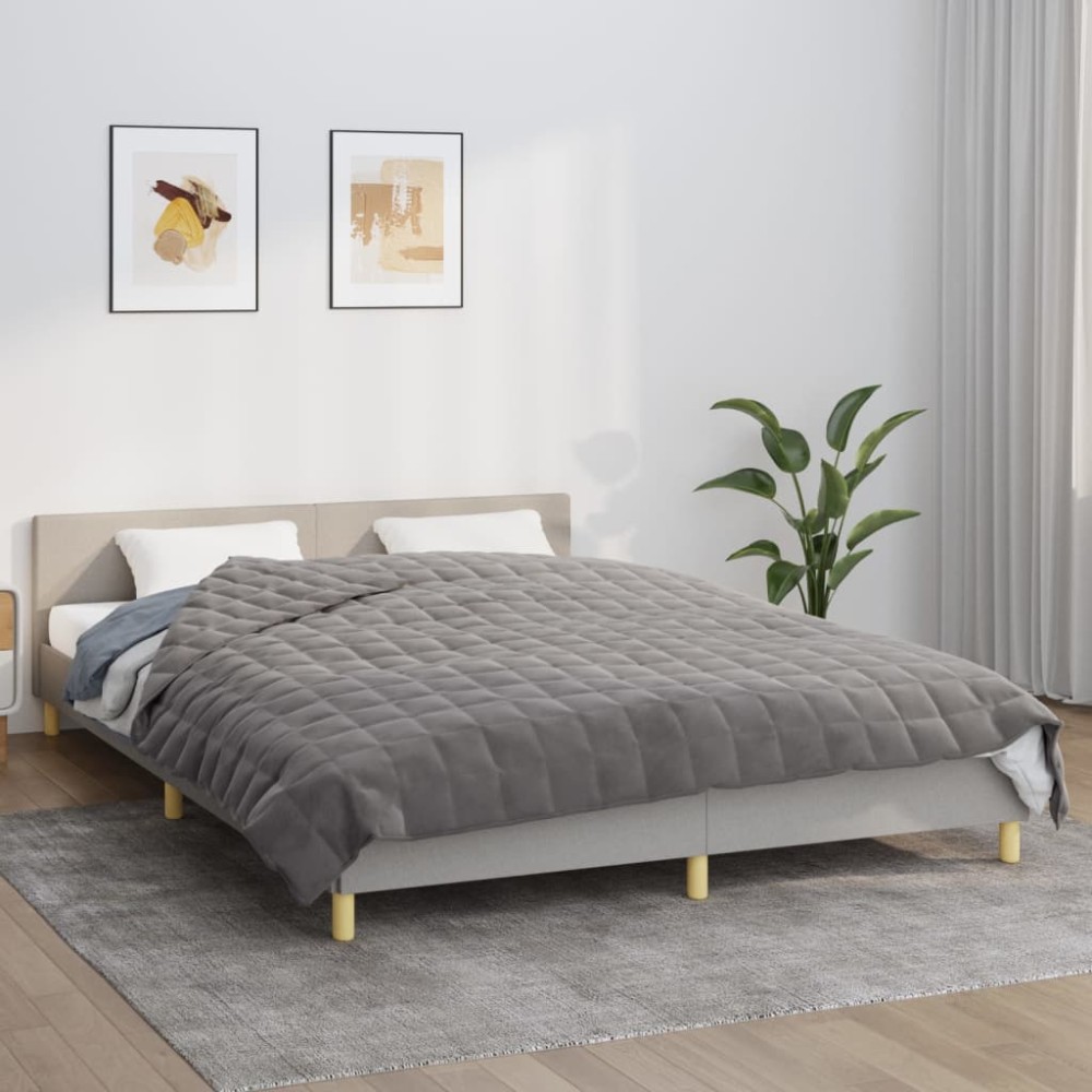 vidaXL Pătură anti-stres, gri, 200x220 cm, 13 kg, material textil
