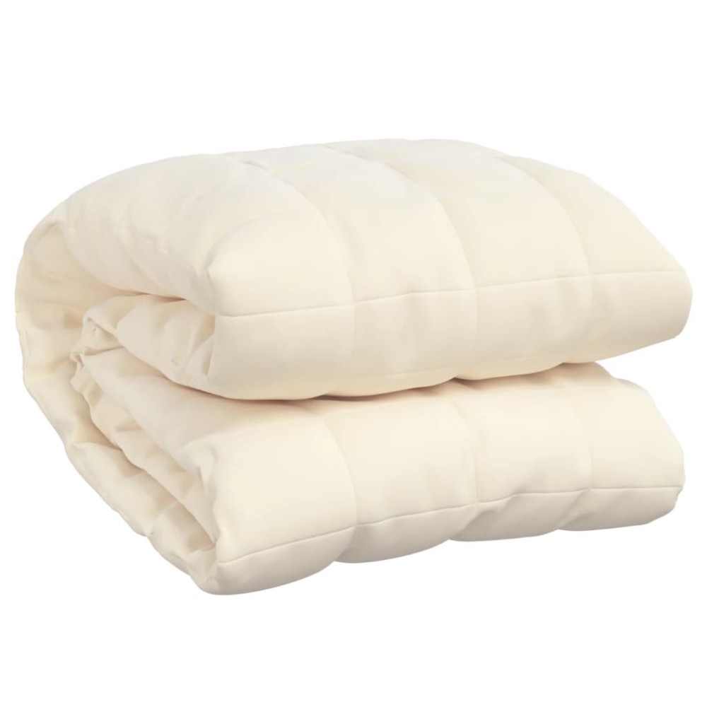 vidaXL Pătură grea, crem deschis, 137x200 cm, 10 kg, material textil