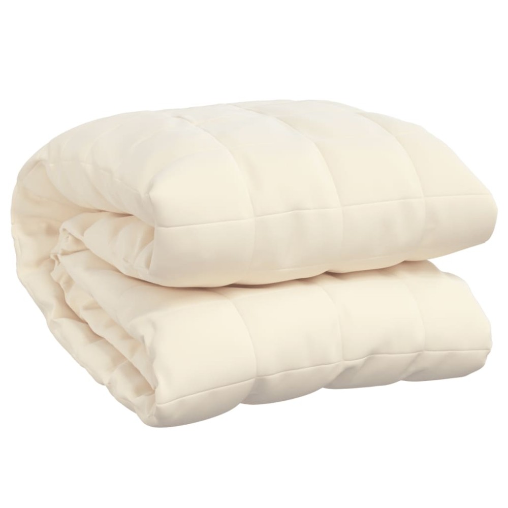 vidaXL Pătură grea, crem deschis, 220x230 cm, 15 kg, material textil