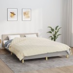 vidaXL Pătură grea, crem deschis, 220x230 cm, 15 kg, material textil vidaXL Pătură grea, crem deschis, 220x230 cm, 15 kg, material textil