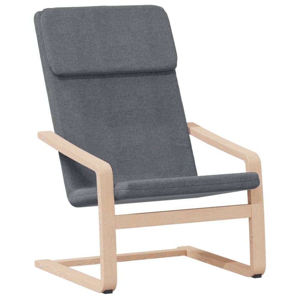 vidaXL Scaun de relaxare cu taburet, gri deschis, textil