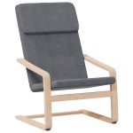 vidaXL Scaun de relaxare cu taburet, gri deschis, textil vidaXL Scaun de relaxare cu taburet, gri deschis, textil