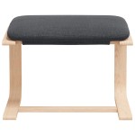 vidaXL Scaun de relaxare cu taburet, gri deschis, textil vidaXL Scaun de relaxare cu taburet, gri deschis, textil
