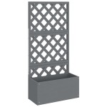vidaXL Jardiniere cu spalier, 2 buc., gri, 65x33x135 cm, WPC vidaXL Jardiniere cu spalier, 2 buc., gri, 65x33x135 cm, WPC