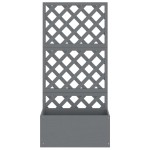 vidaXL Jardiniere cu spalier, 2 buc., gri, 65x33x135 cm, WPC vidaXL Jardiniere cu spalier, 2 buc., gri, 65x33x135 cm, WPC