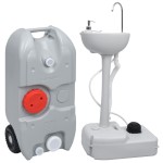 vidaXL Set portabil cu lavoar și rezervor de apă pentru camping vidaXL Set portabil cu lavoar și rezervor de apă pentru camping