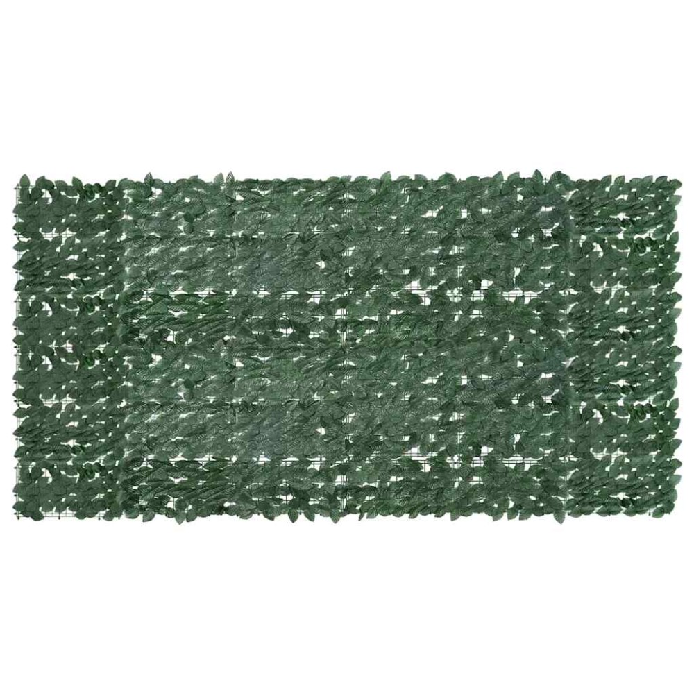 vidaXL Paravan de balcon, frunze verde închis, 300x150 cm