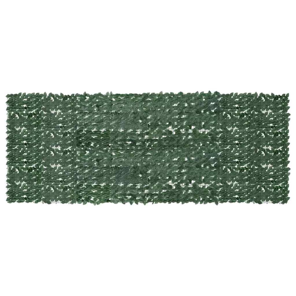 vidaXL Paravan de balcon, frunze verde închis, 400x150 cm