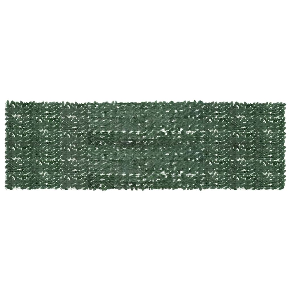 vidaXL Paravan de balcon, frunze verde închis, 500x150 cm