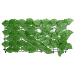 vidaXL Paravan de balcon, frunze verzi, 500x75 cm