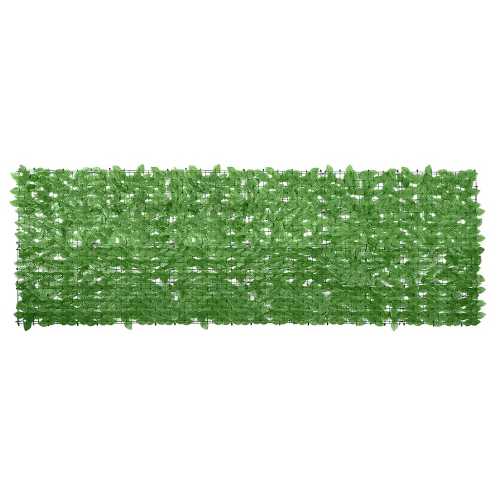 vidaXL Paravan de balcon, frunze verde închis, 300x100 cm