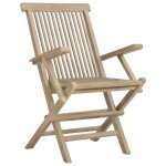 vidaXL Set mobilier de grădină, 5 piese, gri, lemn masiv de tec vidaXL Set mobilier de grădină, 5 piese, gri, lemn masiv de tec