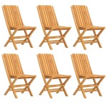 vidaXL Scaune de grădină pliante, 6 buc., 47x47x89 cm, lemn masiv tec vidaXL Scaune de grădină pliante, 6 buc., 47x47x89 cm, lemn masiv tec