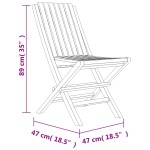 vidaXL Scaune de grădină pliante, 6 buc., 47x47x89 cm, lemn masiv tec vidaXL Scaune de grădină pliante, 6 buc., 47x47x89 cm, lemn masiv tec