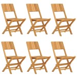vidaXL Scaune de grădină pliante, 6 buc., 47x61x90 cm, lemn masiv tec vidaXL Scaune de grădină pliante, 6 buc., 47x61x90 cm, lemn masiv tec