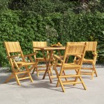 vidaXL Scaune de grădină pliante, 4 buc., 55x61x90 cm, lemn masiv tec vidaXL Scaune de grădină pliante, 4 buc., 55x61x90 cm, lemn masiv tec