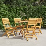 vidaXL Scaune de grădină pliante, 4 buc., 47x62x90 cm, lemn masiv tec vidaXL Scaune de grădină pliante, 4 buc., 47x62x90 cm, lemn masiv tec