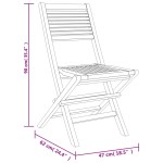 vidaXL Scaune de grădină pliante, 4 buc., 47x62x90 cm, lemn masiv tec vidaXL Scaune de grădină pliante, 4 buc., 47x62x90 cm, lemn masiv tec