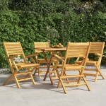 vidaXL Scaune de grădină pliante, 4 buc., 55x62x90 cm, lemn masiv tec vidaXL Scaune de grădină pliante, 4 buc., 55x62x90 cm, lemn masiv tec