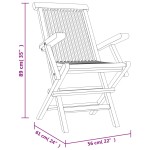 vidaXL Scaune de grădină pliante 6 buc. gri 56x61x89 cm lemn masiv tec vidaXL Scaune de grădină pliante 6 buc. gri 56x61x89 cm lemn masiv tec