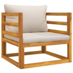 vidaXL Set mobilier grădină, perne gri deschis, 7 piese, lemn masiv vidaXL Set mobilier grădină, perne gri deschis, 7 piese, lemn masiv