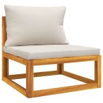 vidaXL Set mobilier grădină, perne gri deschis, 7 piese, lemn masiv vidaXL Set mobilier grădină, perne gri deschis, 7 piese, lemn masiv
