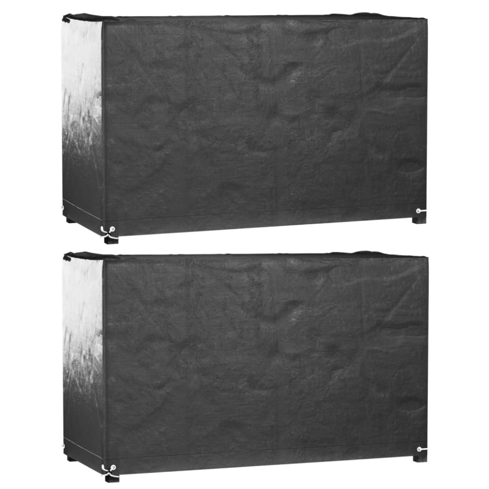 vidaXL Huse mobilă grădină, 2 buc, 8 ocheți, 125x55x75 cm, dreptunghi