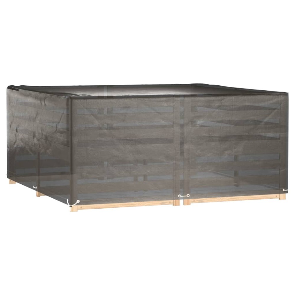 vidaXL Huse mobilier grădină, 2 buc, 16 ocheți, 205x205x90 cm, pătrat