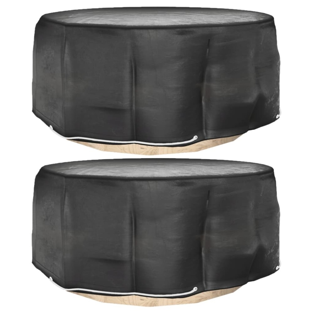 vidaXL Huse mobilier de grădină, 2 buc., 10 ocheți, rotund, Ø230x90 cm