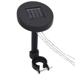 vidaXL Instalație de lumini cu LED pentru foișor, cu panou solar vidaXL Instalație de lumini cu LED pentru foișor, cu panou solar